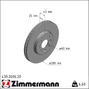 Zimmermann | Bremsscheibe | 430.2606.20