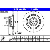 ATE | Bremsscheibe | 24.0110-0284.1