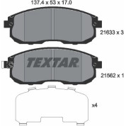 Textar | Bremsbelagsatz, Scheibenbremse | 2163301