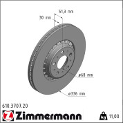 Zimmermann | Bremsscheibe | 610.3707.20