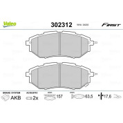 Valeo | Bremsbelagsatz, Scheibenbremse | 302312