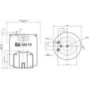 febi bilstein | Federbalg, Luftfederung | 38419