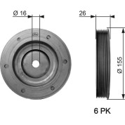 Gates | Riemenscheibe, Kurbelwelle | TVD1020