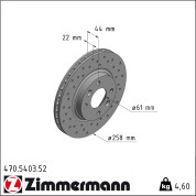 Zimmermann | Bremsscheibe | 470.5403.52