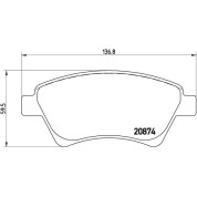 Brembo | Bremsbelagsatz, Scheibenbremse | P 68 034