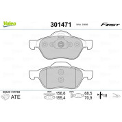 Valeo | Bremsbelagsatz, Scheibenbremse | 301471