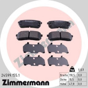 Zimmermann | Bremsbelagsatz, Scheibenbremse | 24599.155.1