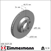 Zimmermann | Bremsscheibe | 600.3227.20