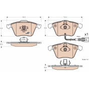 TRW | Bremsbelagsatz, Scheibenbremse | GDB1616