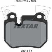 Textar | Bremsbelagsatz, Scheibenbremse | 2431501