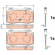 TRW | Bremsbelagsatz, Scheibenbremse | GDB1543