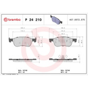 Brembo | Bremsbelagsatz, Scheibenbremse | P 24 210