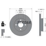 Textar | Bremsscheibe | 92076500