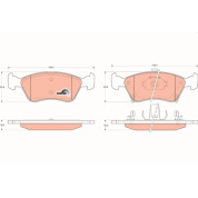 TRW | Bremsbelagsatz, Scheibenbremse | GDB3163