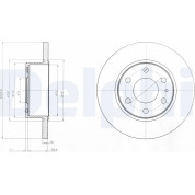 Delphi | Bremsscheibe | BG4165