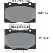 Textar | Bremsbelagsatz, Scheibenbremse | 2511701