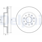 Delphi | Bremsscheibe | BG4655C