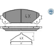 Meyle | Bremsbelagsatz, Scheibenbremse | 025 244 5218/PD