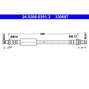 ATE | Bremsschlauch | 24.5305-0351.3