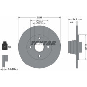 Textar | Bremsscheibe | 92081200