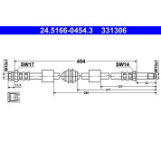 ATE | Bremsschlauch | 24.5166-0454.3