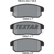 Textar | Bremsbelagsatz, Scheibenbremse | 2404001