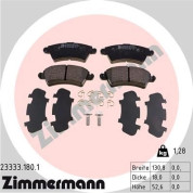 Zimmermann | Bremsbelagsatz, Scheibenbremse | 23333.180.1