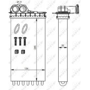 NRF | Wärmetauscher, Innenraumheizung | ohne Rohr | 54332