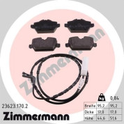 Zimmermann | Bremsbelagsatz, Scheibenbremse | 23623.170.2