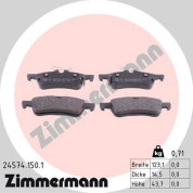 Zimmermann | Bremsbelagsatz, Scheibenbremse | 24574.150.1