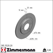 Zimmermann | Bremsscheibe | 285.3520.20