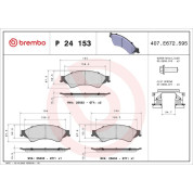 Brembo | Bremsbelagsatz, Scheibenbremse | P 24 153