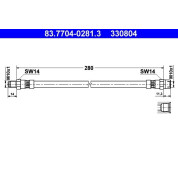 ATE | Bremsschlauch | 83.7704-0281.3