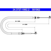 ATE | Seilzug, Feststellbremse | 24.3727-1062.2