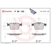 Brembo | Bremsbelagsatz, Scheibenbremse | P 50 122