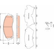 TRW | Bremsbelagsatz, Scheibenbremse | GDB3469