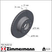 Zimmermann | Bremsscheibe | 150.3402.52