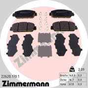 Zimmermann | Bremsbelagsatz, Scheibenbremse | 22620.170.1