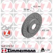 Zimmermann | Bremsscheibe | 540.5312.52