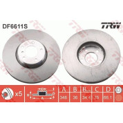 TRW | Bremsscheibe | DF6611S