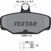 Textar | Bremsbelagsatz, Scheibenbremse | 2098101