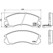 Brembo | Bremsbelagsatz, Scheibenbremse | P 54 017X