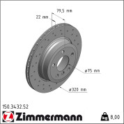 Zimmermann | Bremsscheibe | 150.3432.52