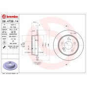 Brembo | Bremsscheibe | 08.4738.14