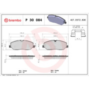 Brembo | Bremsbelagsatz, Scheibenbremse | P 30 084