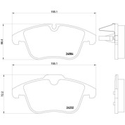 Brembo | Bremsbelagsatz, Scheibenbremse | P 61 106X