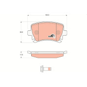TRW | Bremsbelagsatz, Scheibenbremse | GDB1622