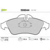 Valeo | Bremsbelagsatz, Scheibenbremse | 598044