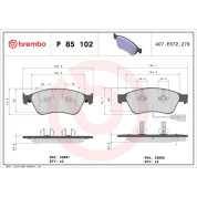 Brembo | Bremsbelagsatz, Scheibenbremse | P 85 102