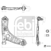 febi bilstein | Lenker, Radaufhängung | 185902